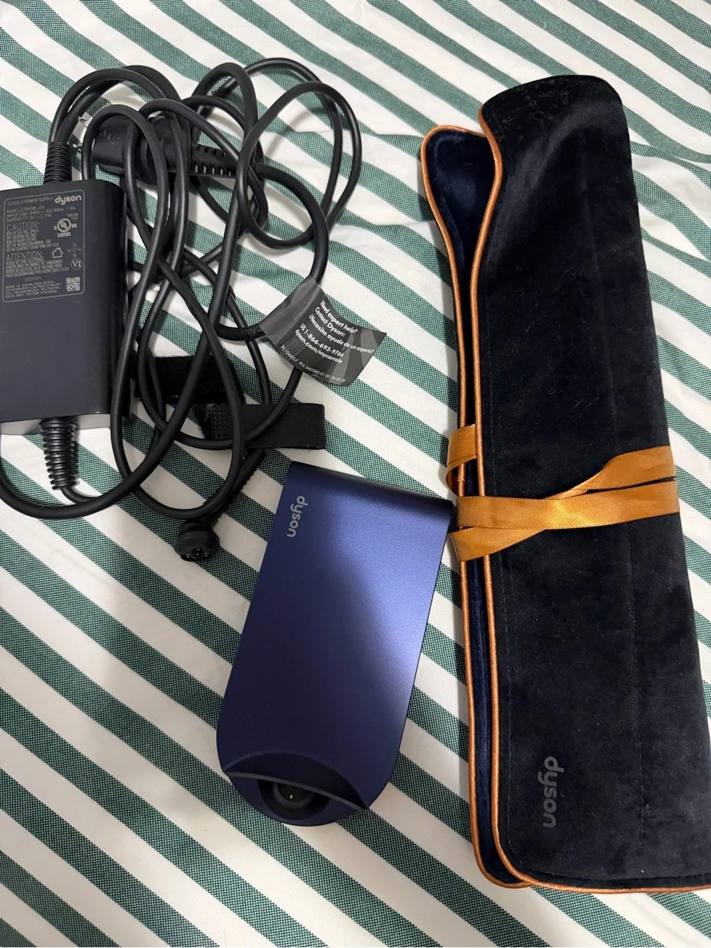 Dyson Navy Blue and Rose Gold Hair Straightener with Case
